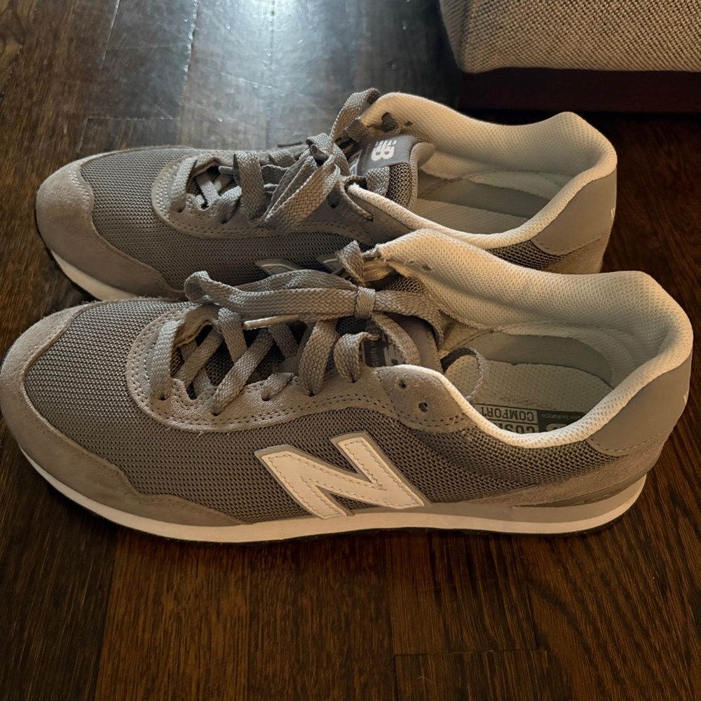 New Balance Charcoal and White Athletic Shoes